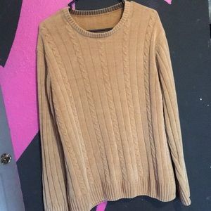 Tan, soft, unisex sweater